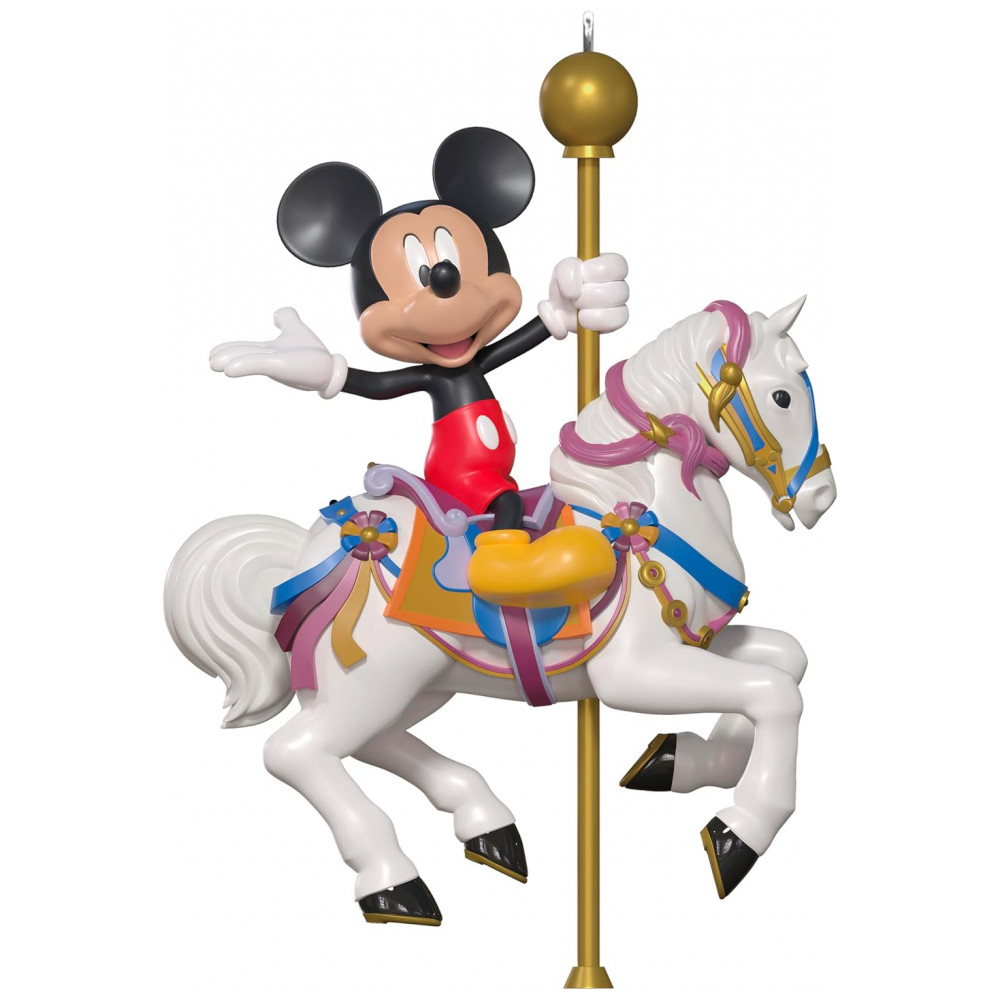 ECTQGKBV83RD0B_0-1.jpg - Enfeite Natalino Hallmark Keepsake 2025 Disneyland King Arthur Carrousel com Mickey, Plástico, 7 x 10,2 x 3,2 cm