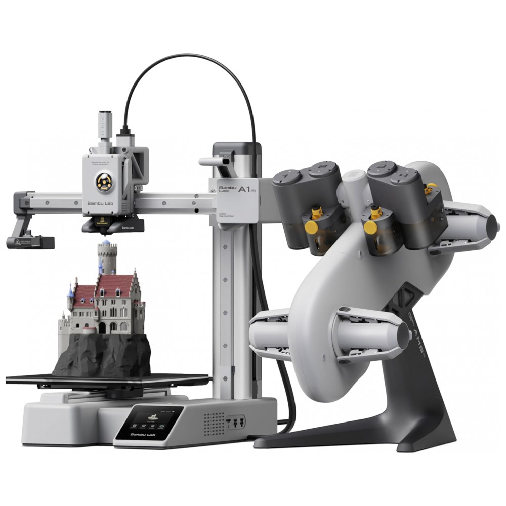 ECTQGLJWZYRC0B_0-1.jpg - Impressora 3D Bambu Lab A1 Mini Combo, A1 Mini e AMS Lite - Impressão MultiColor de Alta Velocidade e Precisão,BAMBULAB