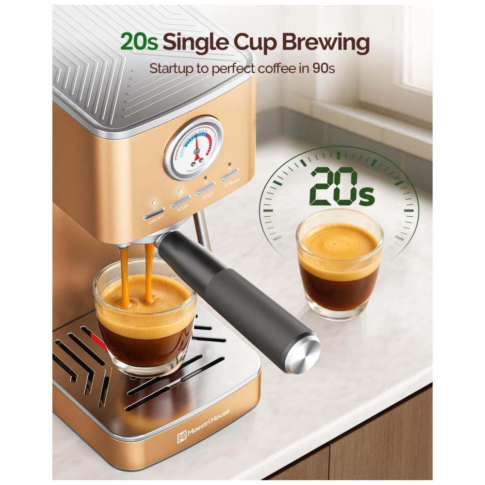 ECTQGM2XK8WD0B_3-1.jpg - Máquina de Espresso 20 Bar, Bomba ULKA, Flowmeter Integrado, Vaporizador, Maestri House, Inox/Rose Gold, 110V