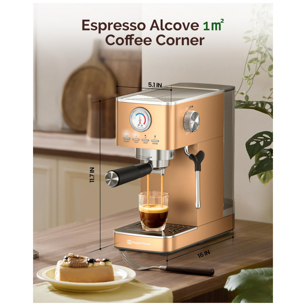 ECTQGM2XK8WD0B_6-1.jpg - Máquina de Espresso 20 Bar, Bomba ULKA, Flowmeter Integrado, Vaporizador, Maestri House, Inox/Rose Gold, 110V