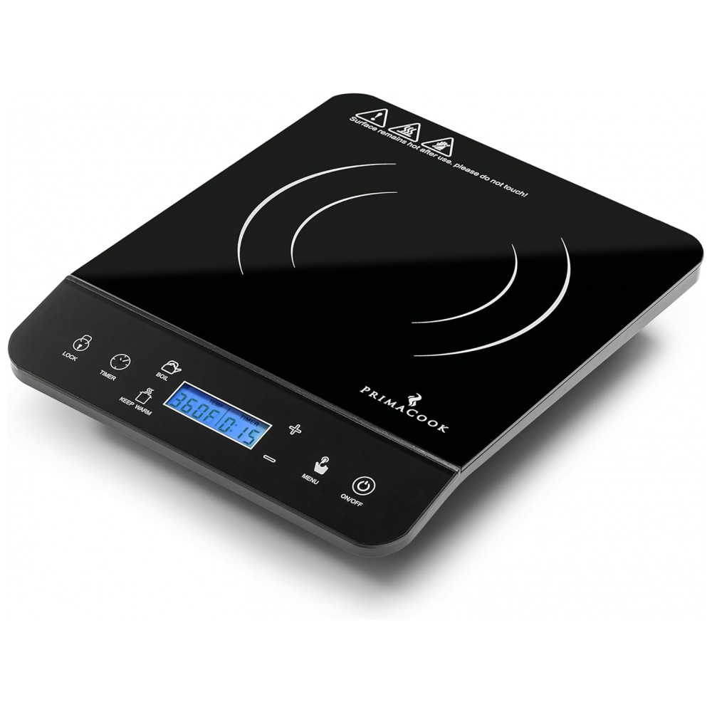 ECTQGM3KT7RD0B_0-1.jpg - Cooktop de Indução Portátil PRIMACOOK Single Burner Preto - Aquecimento Rápido e Seguro para Culinária Gourmet