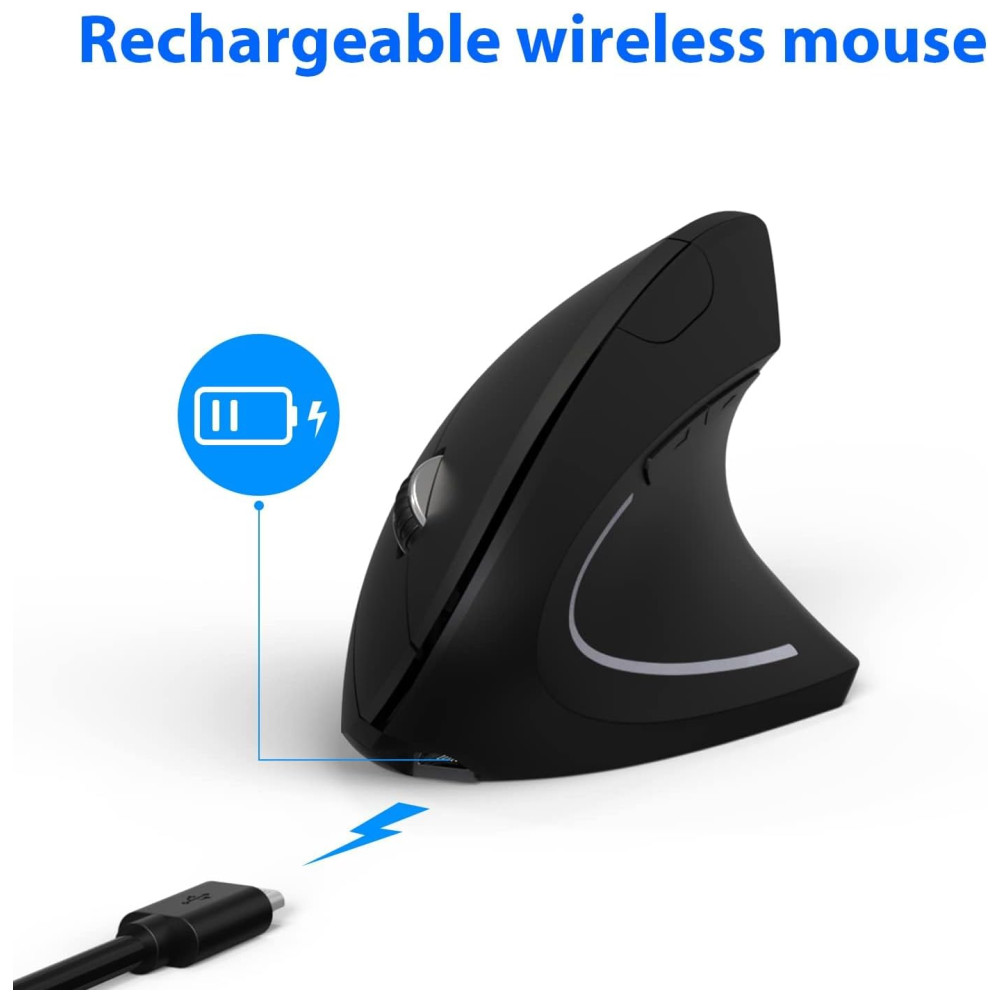 ECTQGMN1HRQ90B_4-1.jpg - Mouse Ergonômico Vertical sem Fio Reduz a Tensão do Pulso com Botões Ópticos e Silencioso 800 1600 DPI 6 Botões BOMENYA Preto