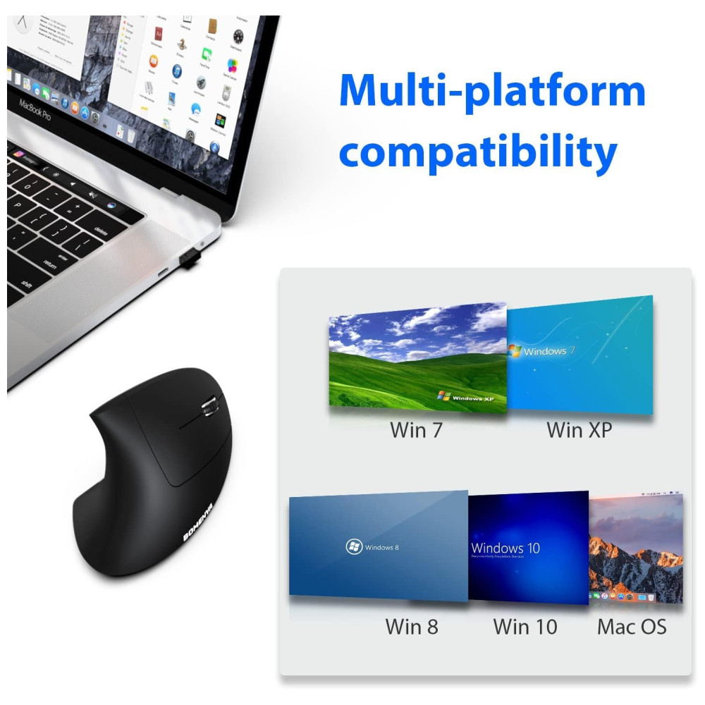 ECTQGMN1HRQ90B_7-1.jpg - Mouse Ergonômico Vertical sem Fio Reduz a Tensão do Pulso com Botões Ópticos e Silencioso 800 1600 DPI 6 Botões BOMENYA Preto