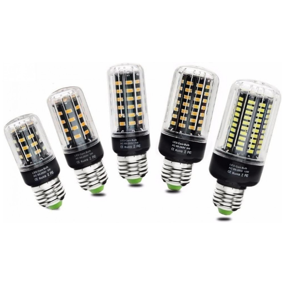 ECTQGSPN5XTF0B_2-1.jpg - YSJX Lâmpadas LED Milho 10W, Pacote com 10 Unidades, Base E27, AC85V-265V, SMD5733, Luz Branca Quente, Sem Flicker, Econômicas,Generic