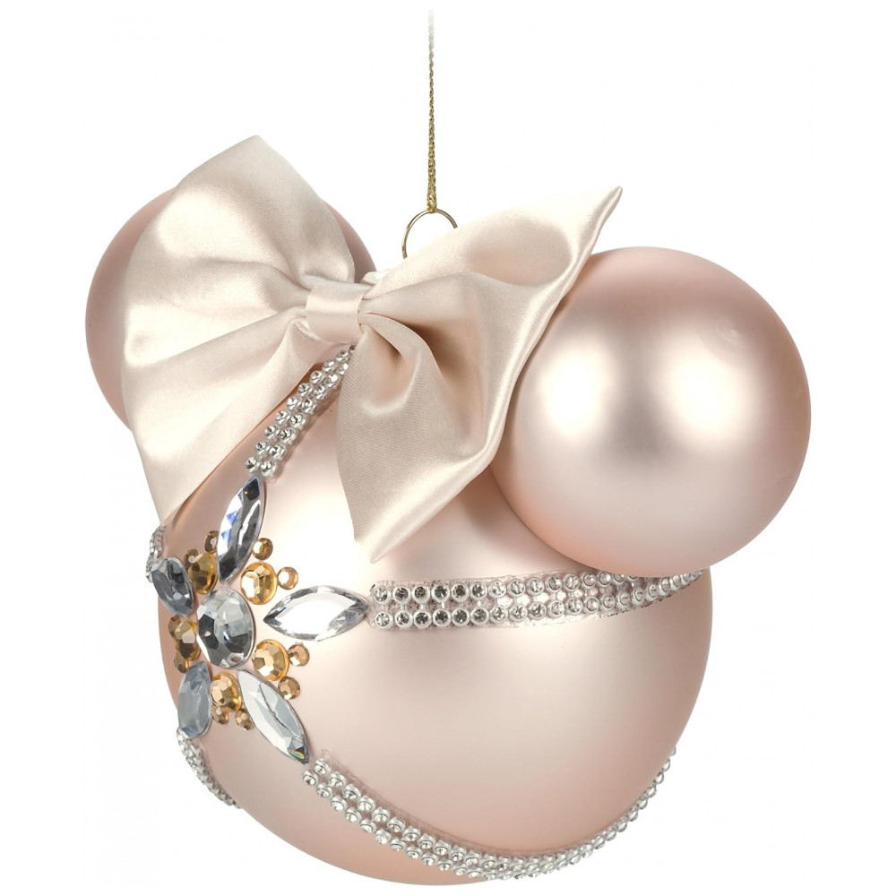 ECTQGTTSVFGC0B_1-1.jpg - Enfeite Natalino Disney Minnie Mouse Sketchbook, Bola de Vidro com Detalhes Rosé e Pedras Preciosas