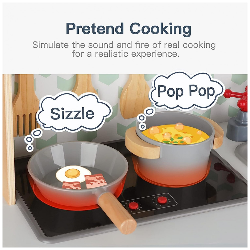 ECTQGVYLPKSB0B_3-1.jpg - Cozinha de Brinquedo Realista com Luzes e Sons em Madeira para Crianças de 3 a 8 Anos, TOOKYLAND, Azul