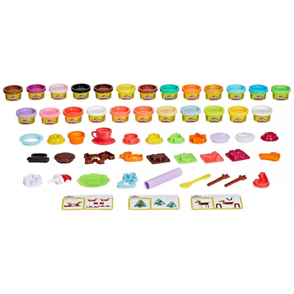 ECTQGWCWPFND0B_11-1.jpg - Calendário do Advento de Natal Play-Doh para Crianças de 3 Anos ou Mais, Contagem Regressiva de 24 Dias, Múltiplos Presentes Surpresa