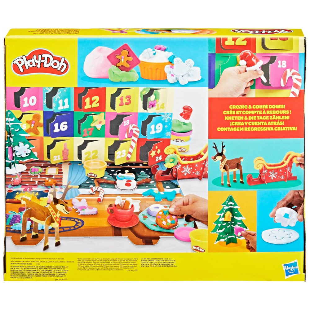 ECTQGWCWPFND0B_14-1.jpg - Calendário do Advento de Natal Play-Doh para Crianças de 3 Anos ou Mais, Contagem Regressiva de 24 Dias, Múltiplos Presentes Surpresa