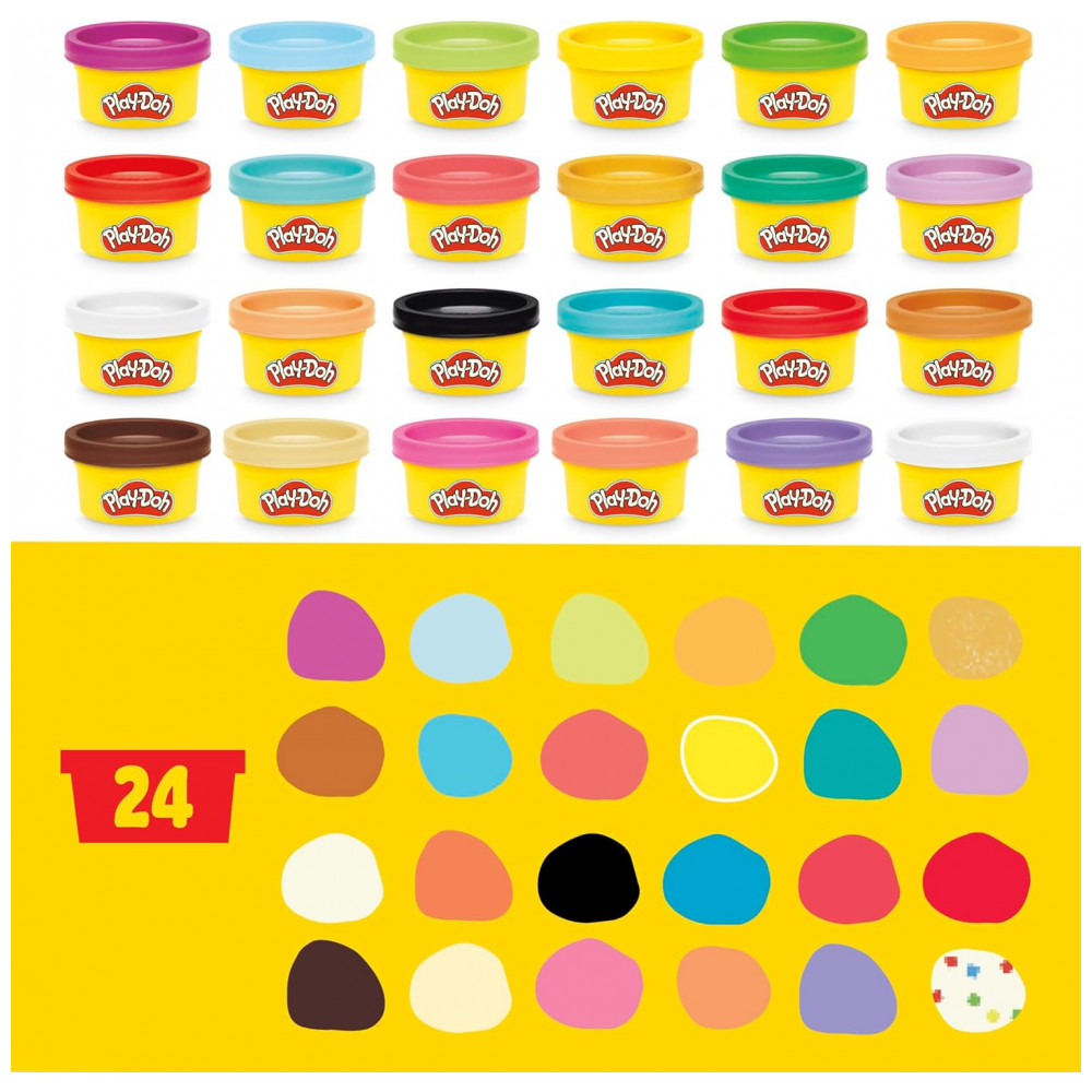 ECTQGWCWPFND0B_6-1.jpg - Calendário do Advento de Natal Play-Doh para Crianças de 3 Anos ou Mais, Contagem Regressiva de 24 Dias, Múltiplos Presentes Surpresa