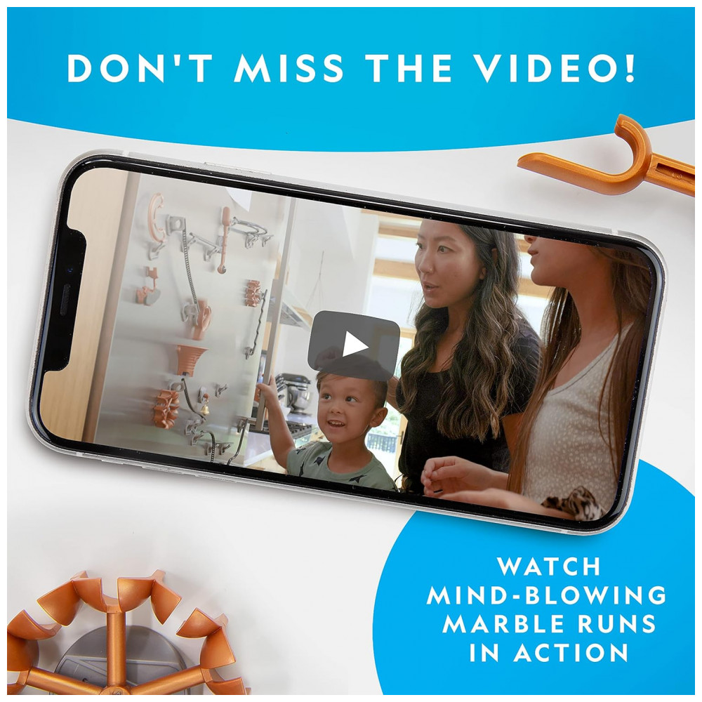 ECTQGX9BPXHB0B_7-1.jpg - Marble Run Magnético 75 Peças – Brinquedo Educativo STEM Kit de Engenharia para Crianças e Adultos Presente Criativo National Geographic