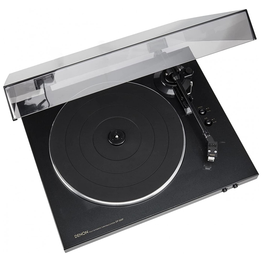 ECTQGXBNMF000B_6-1.jpg - Vitrola Toca Discos Automático com Equalizador Desing Exclusivo e 2 Velocidades 33 e 45 RPM 110v DENON DP 300F Preto