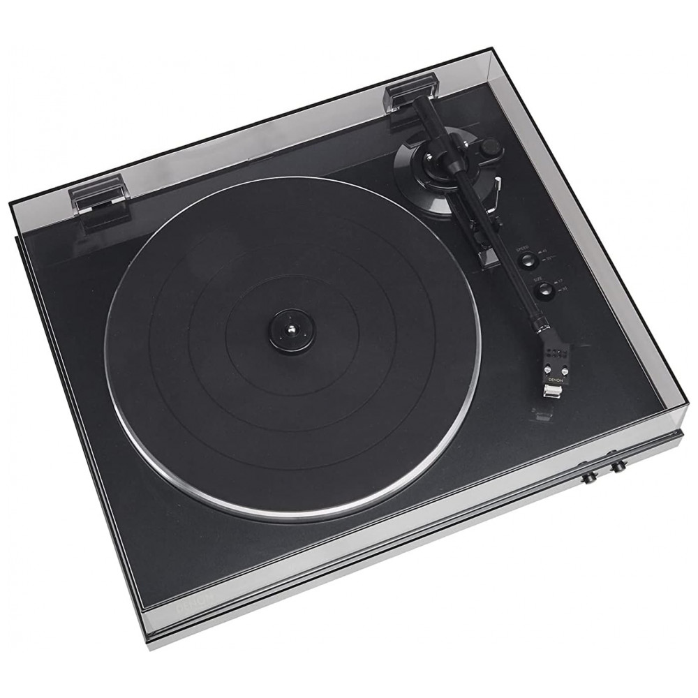 ECTQGXBNMF000B_7-1.jpg - Vitrola Toca Discos Automático com Equalizador Desing Exclusivo e 2 Velocidades 33 e 45 RPM 110v DENON DP 300F Preto