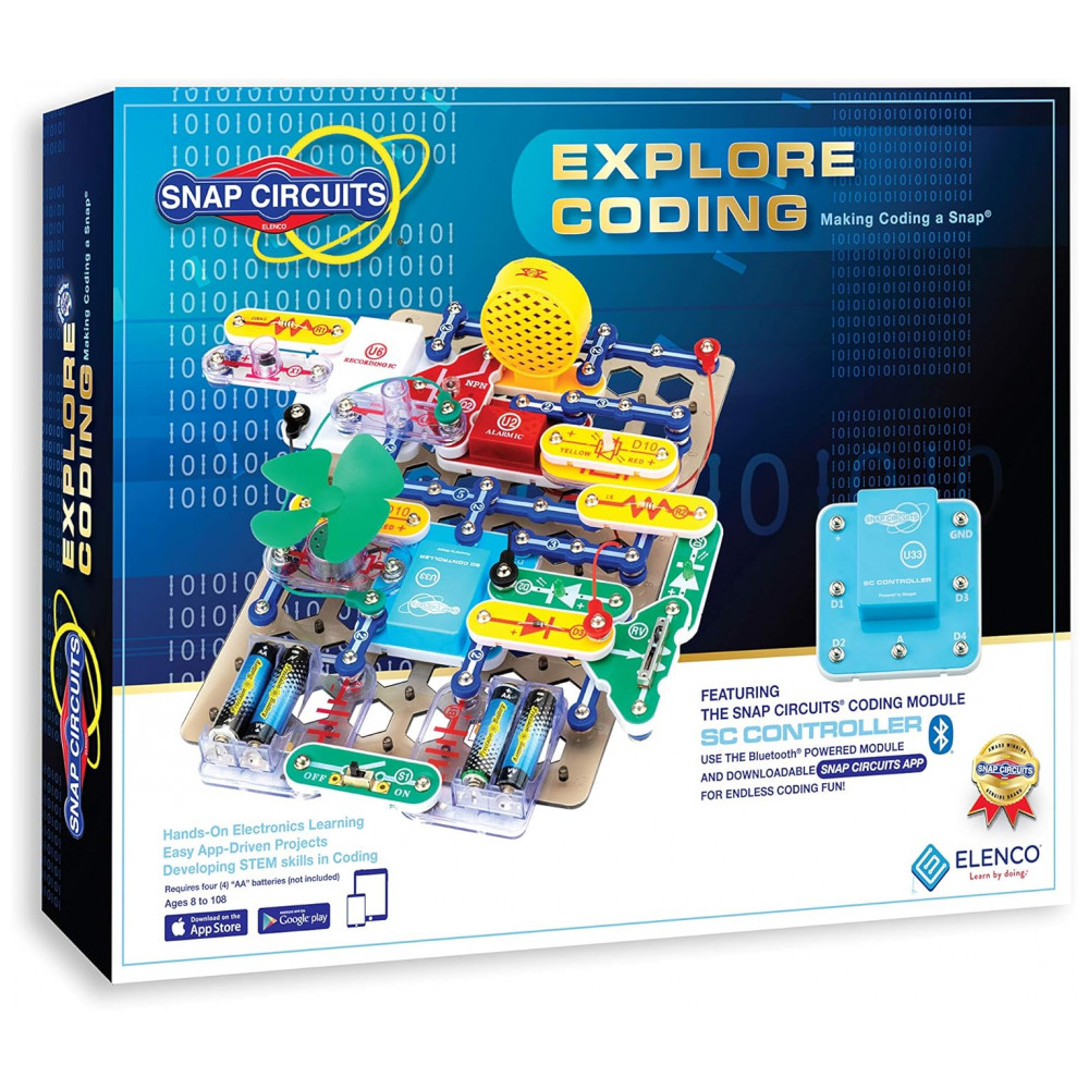 ECTQGXXX2LG80B_0-1.jpg - Snap Circuits Explore Coding – Kit Educacional de Eletrônica e Programação para Crianças a Partir de 8 Anos