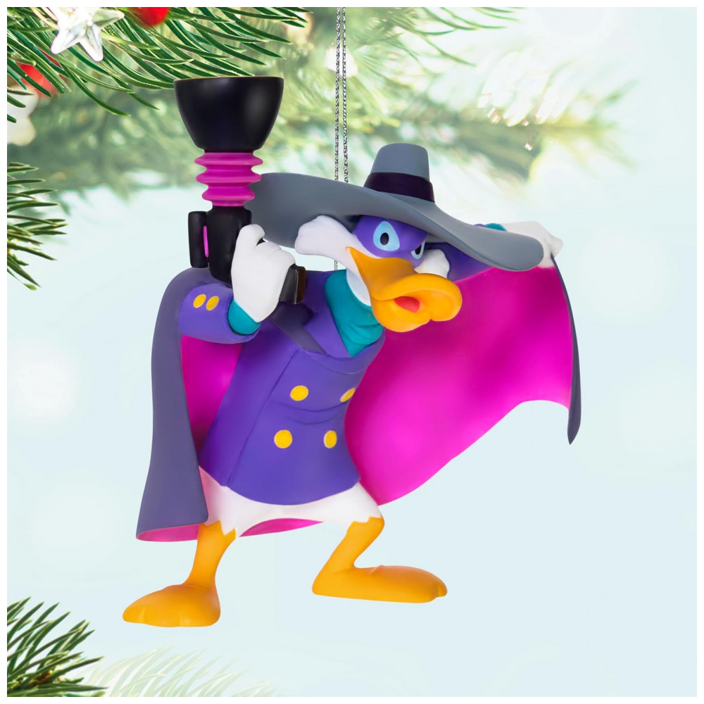 ECTQH23RQGPD0B_2-1.jpg - Enfeite Natalino Hallmark Keepsake 2025 Disney Darkwing Duck Let's Get Dangerous! Plástico, 9 x 9,5 x 5,7cm