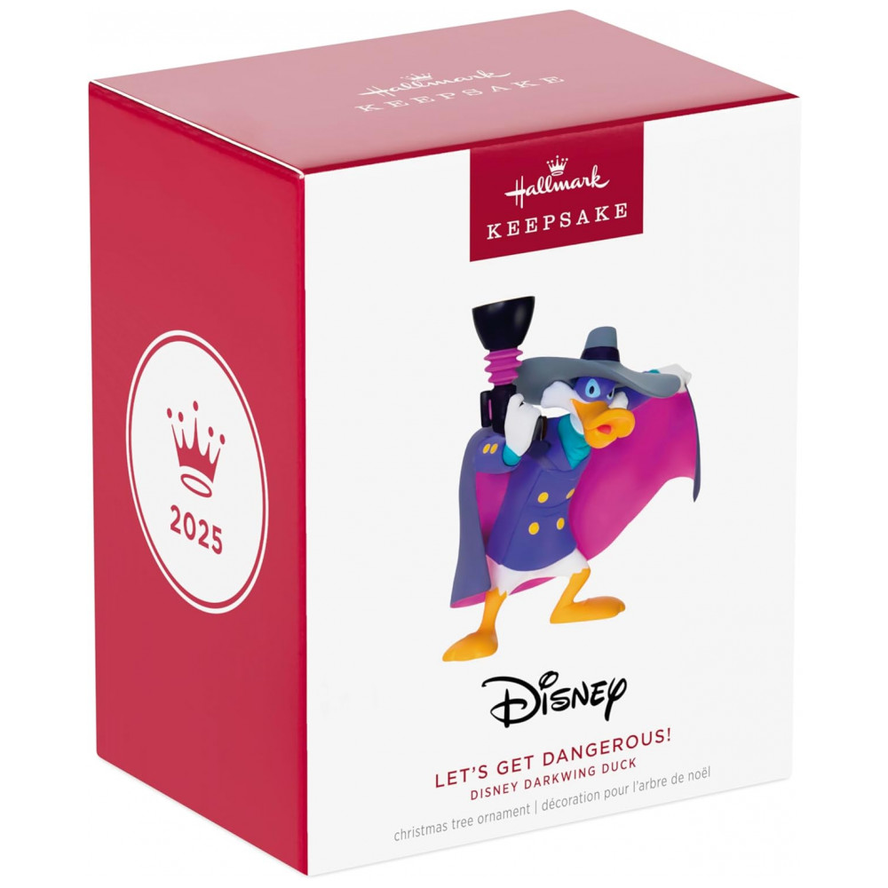 ECTQH23RQGPD0B_6-1.jpg - Enfeite Natalino Hallmark Keepsake 2025 Disney Darkwing Duck Let's Get Dangerous! Plástico, 9 x 9,5 x 5,7cm