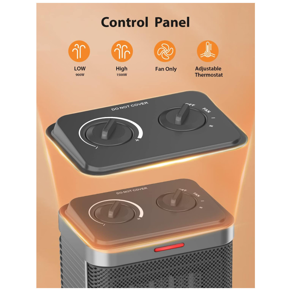 ECTQH29L15RB0B_1-1.jpg - Aquecedor Elétrico Portátil de Cerâmica com 3 Modos 1500W 110V Pereysi Cinza