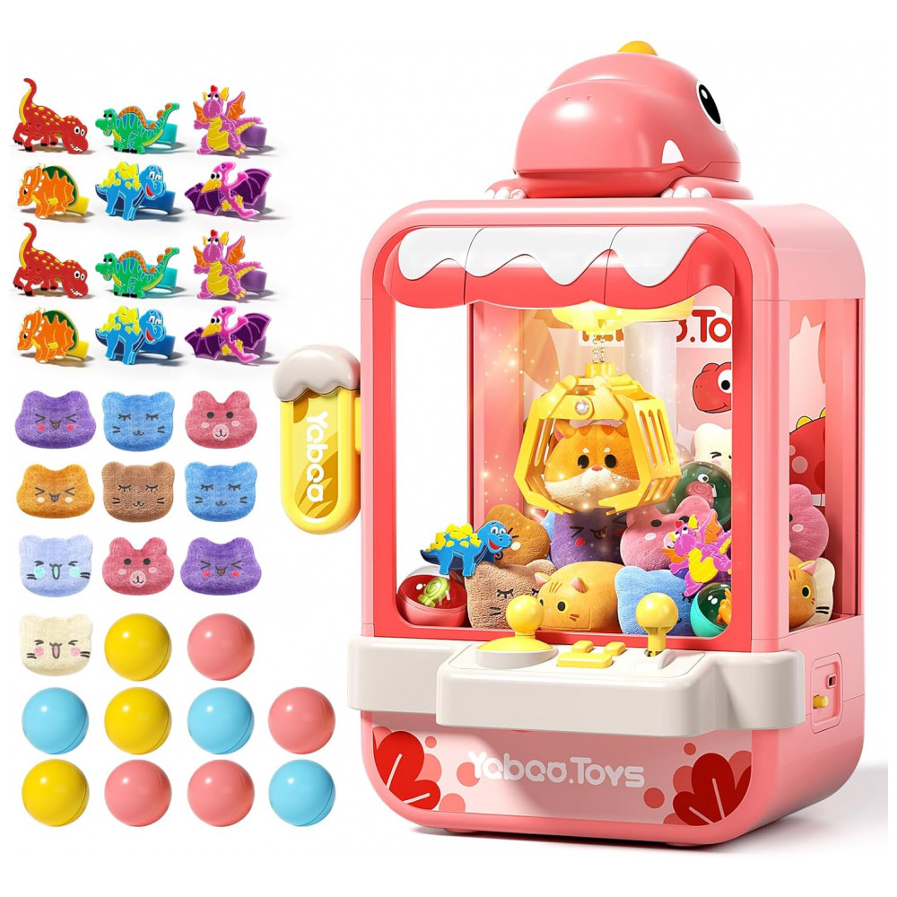 ECTQH2M1K5FD0B_0-1.jpg - Máquina de Garra Infantil Eohemeral Rosa, Mini Vending Machine Eletrônica com Música e 32 Brinquedos, Arcade para Crianças 3+ Anos