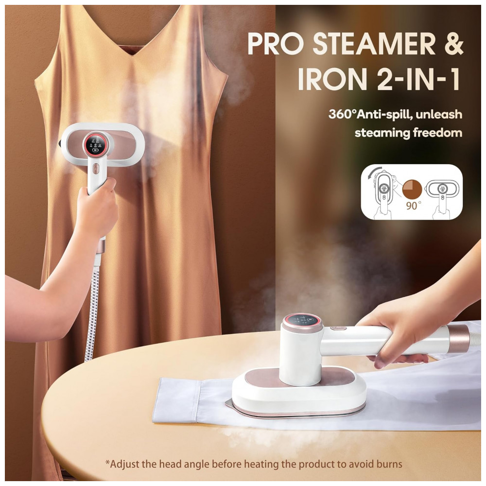 ECTQHH4NYYKC0B_6-1.jpg - Steamer, Passadeira e Vaporizador Newbealer 2 em 1 Pro, 1550W, Reservatório de 1.2L,