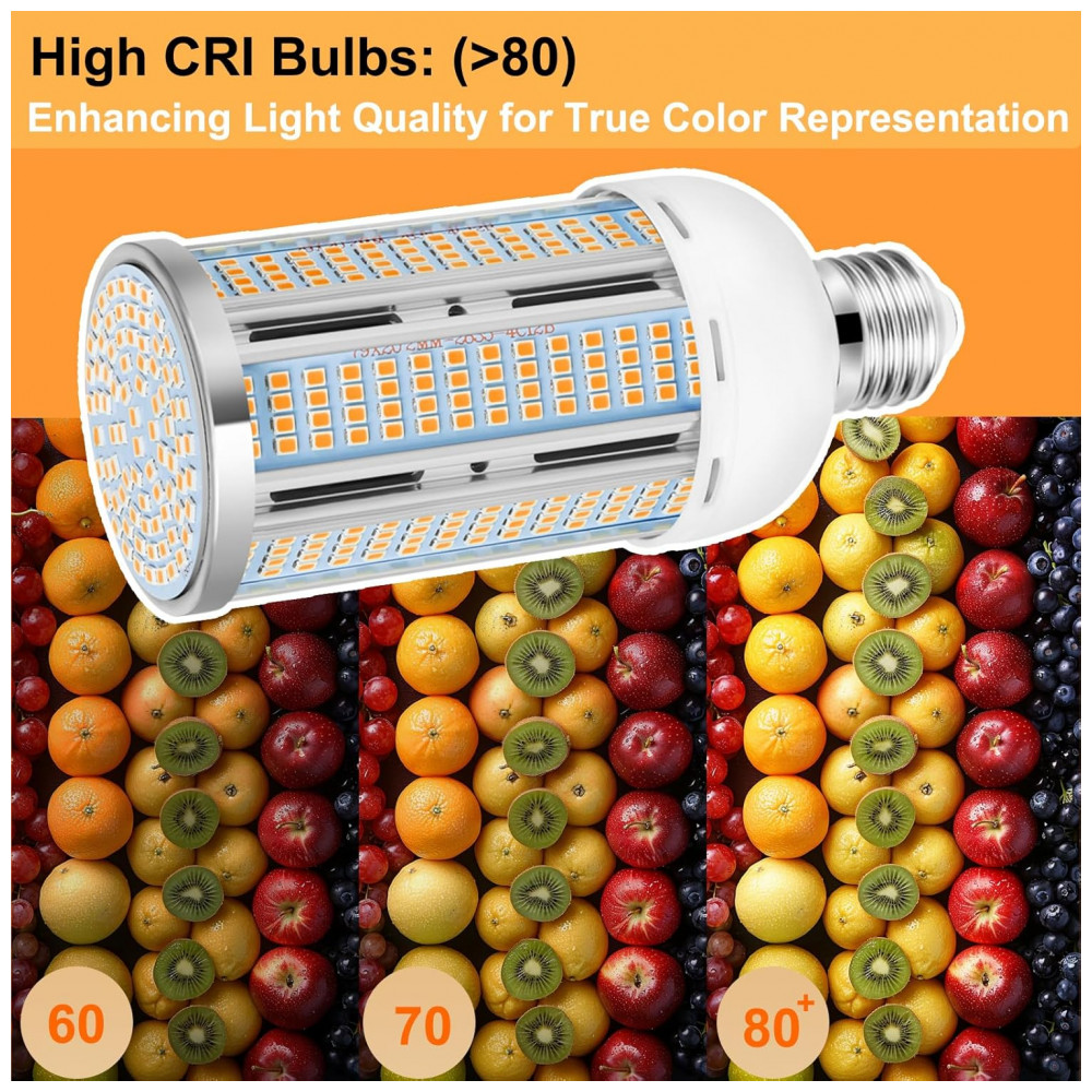 ECTQHLFJGQJD0B_5-1.jpg - Lâmpada de Milho LED 50W - 6000 Lumens - Branco Quente 3000K - Base E26/E27 - Iluminação Brilhante para Casa Garagem Jardim EscritórioELIVERN