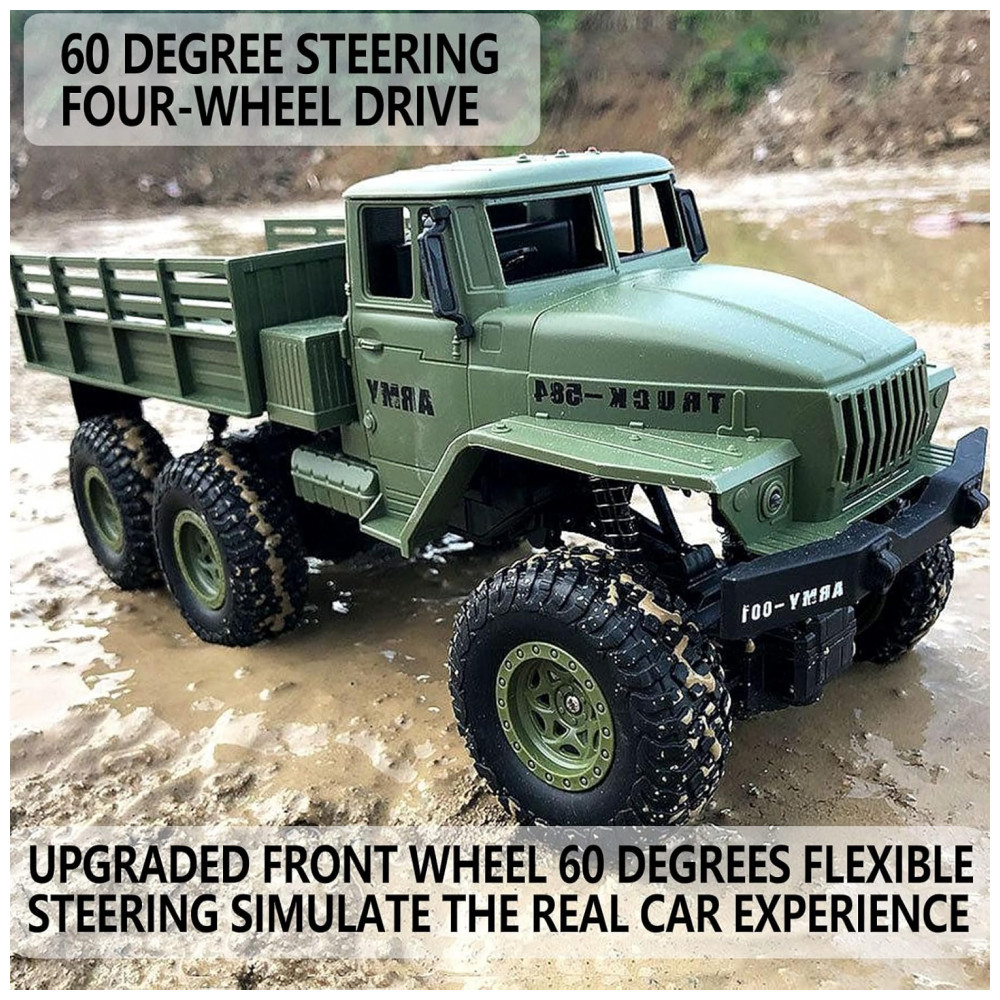 ECTQHLV5H4DD0B_4-1.jpg - Caminhão Militar RC 6x6 Controle Remoto - Brinquedo Veículo de Transporte de Exército de Rocha em Terreno 4WD para Crianças,JPJCOOY