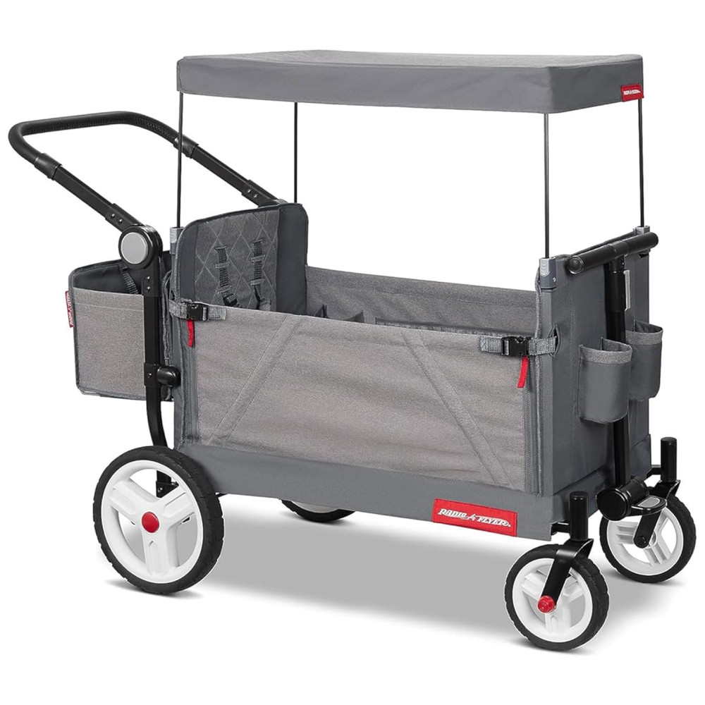ECTQHNXQ7Q480B_0-1.jpg - Carrinho de Bebê e Passeio Dobrável e Multifuncional Peso Máximo 54 kg RADIO FLYER 3971Z Cinza