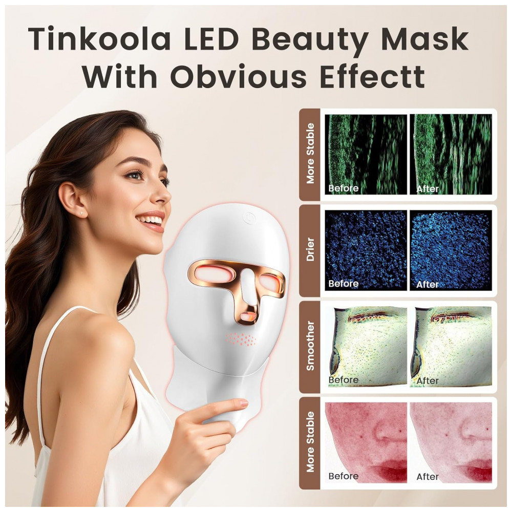 ECTQHPZ4FDMF0B_2-1.jpg - Máscara de Terapia com Luz Vermelha para Rosto e Pescoço, LED Facial, Recarregável via USB, Máscara de Infravermelho para Casa, Trabalho, Viagem, Yoga