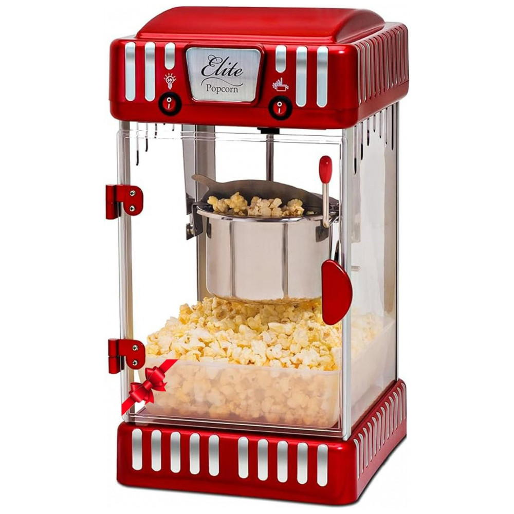 ECTQHQ2T89X90B_0-1.jpg - Retrô Pipoqueira Elétrica de Bancada em Aço Inoxidável 300W 110v ELITE GOURMET EPM 250 Vermelho