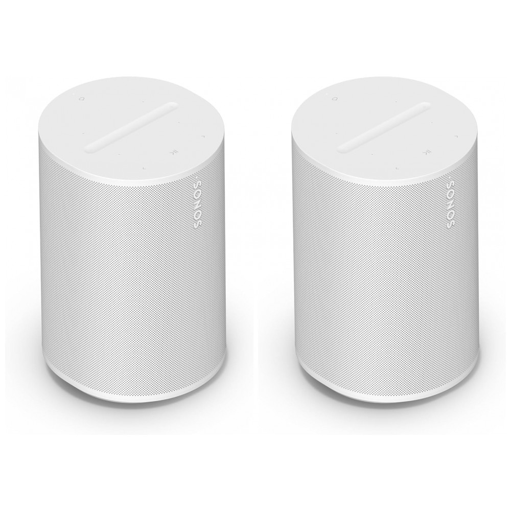 Sonos Era 100 Caixa de Som Inteligente com Dolby Atmos, Áudio Espacial 3D, Wi-Fi 6, Bluetooth 5.3, USB-C, Controle por Voz – Branco Fosco
