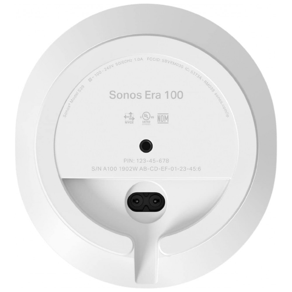 ECTQHRLFSSVD0B_4-1.jpg - Sonos Era 100 Caixa de Som Inteligente com Dolby Atmos, Áudio Espacial 3D, Wi-Fi 6, Bluetooth 5.3, USB-C, Controle por Voz – Branco Fosco