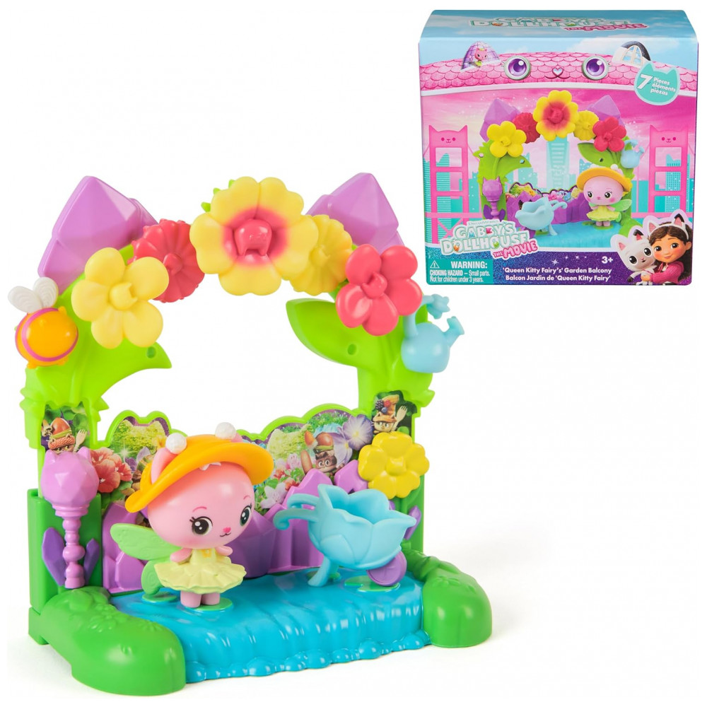 ECTQHS376CTD0B_0-2.jpg - Gabbys Dollhouse Jardim da Rainha Gatinha Fada na Sacada com Acessórios para Boneca e Brinquedo para Meninas e Meninos a partir de 3 anos