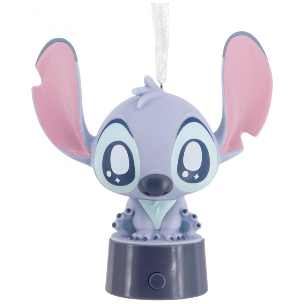 ECTQHSWRTVQD0B_0-1.jpg - Enfeite Natalino Hallmark Disney Stitch Natalino Azul Fosco, PVC Inquebrável, 9 x 9 x 5,7cm