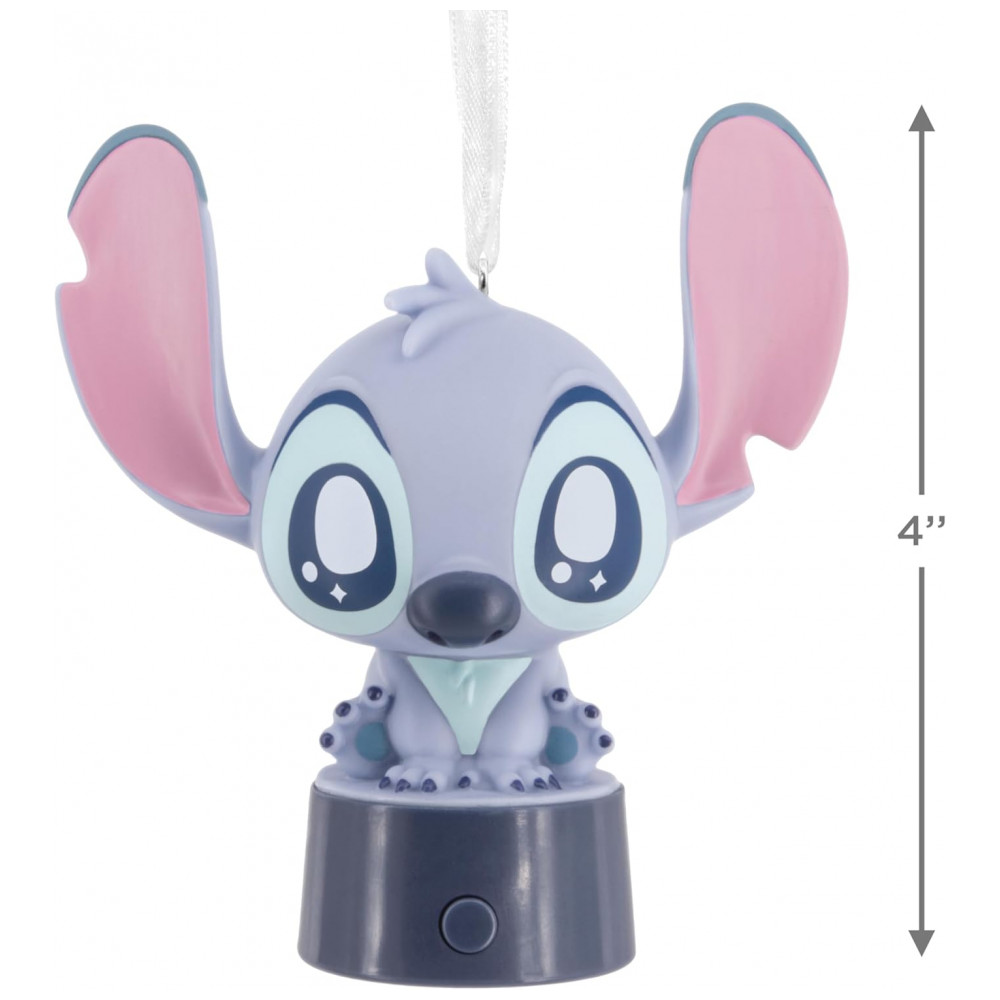 ECTQHSWRTVQD0B_3-1.jpg - Enfeite Natalino Hallmark Disney Stitch Natalino Azul Fosco, PVC Inquebrável, 9 x 9 x 5,7cm