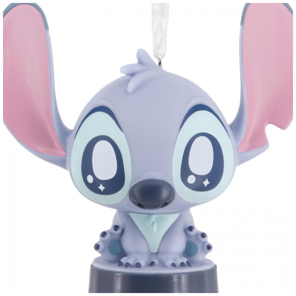 ECTQHSWRTVQD0B_4-1.jpg - Enfeite Natalino Hallmark Disney Stitch Natalino Azul Fosco, PVC Inquebrável, 9 x 9 x 5,7cm