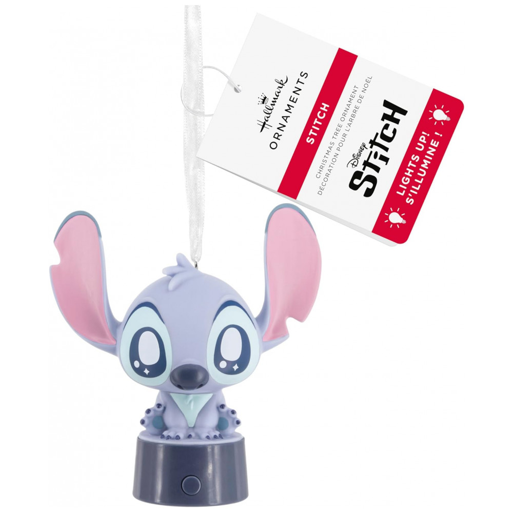 ECTQHSWRTVQD0B_6-1.jpg - Enfeite Natalino Hallmark Disney Stitch Natalino Azul Fosco, PVC Inquebrável, 9 x 9 x 5,7cm