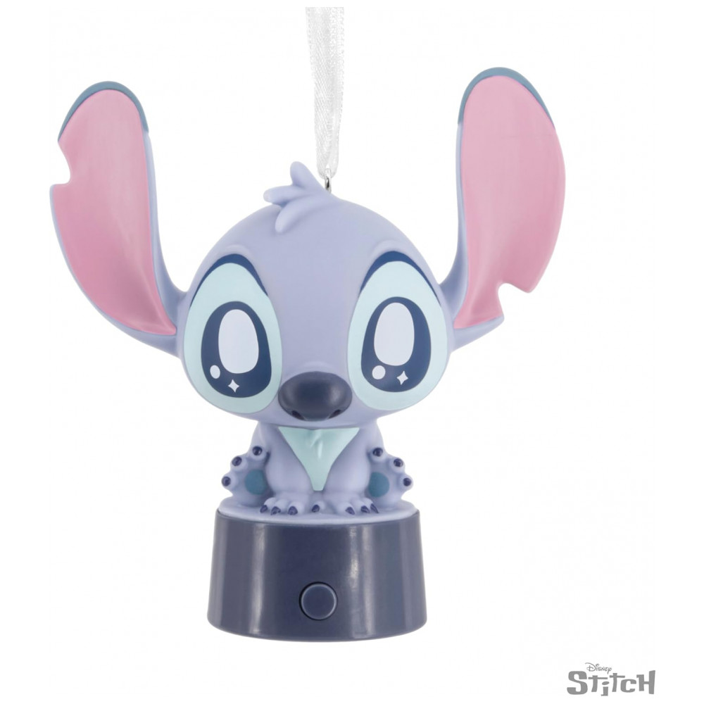 ECTQHSWRTVQD0B_7-1.jpg - Enfeite Natalino Hallmark Disney Stitch Natalino Azul Fosco, PVC Inquebrável, 9 x 9 x 5,7cm