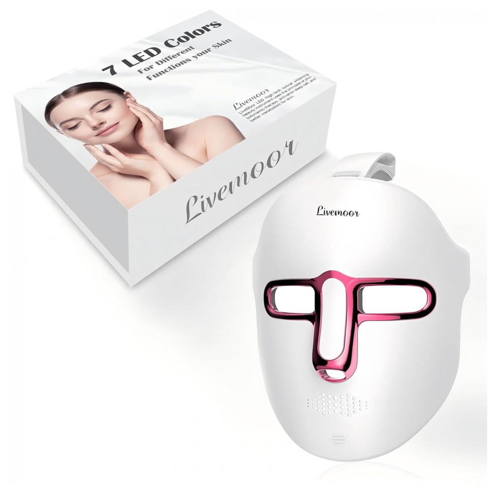 Máscara de Terapia com Luz de LED, 71 Cores - Tratamento Facial com LED, Máscara de Terapia com Luz Vermelha para o Rosto