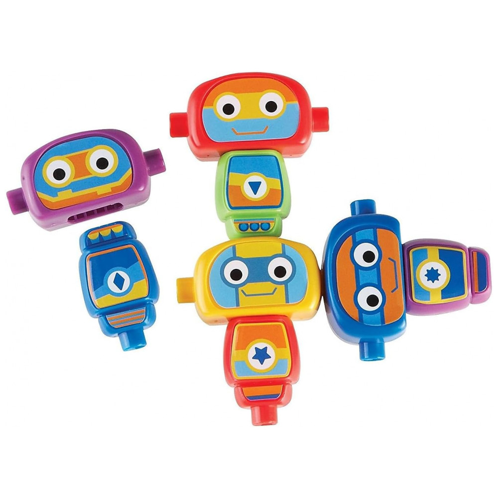 Fábrica de Robôs Learning Resources 1-2-3 Build It! – Kit Educativo Infantil, 18 Peças Grandes, Desenvolve STEM e Motricidade, Multicolorido - Imagem 4