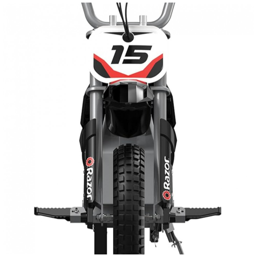 Razor MX400 Dirt Rocket: Moto Elétrica para Crianças de 8 Anos, até 140 lb, Bateria de 24V, 14 Mph, 30min de Autonomia, Acelerador TwistGrip, Rodas Ra