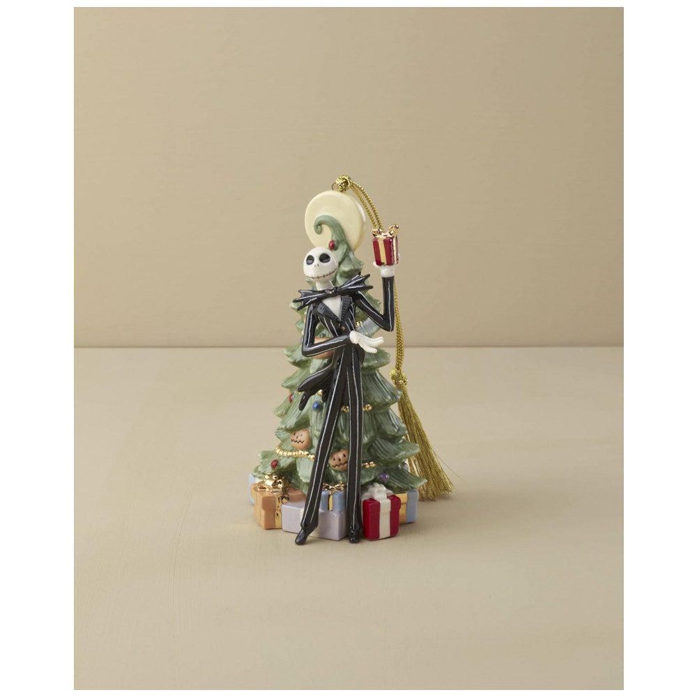 ECTQJ14M1YTC0B_1-1.jpg - Enfeite de Natal Lenox The Nightmare Before Christmas em Porcelana com Detalhes em Ouro 24K, 7,6 x 7,6 x 12,7 cm