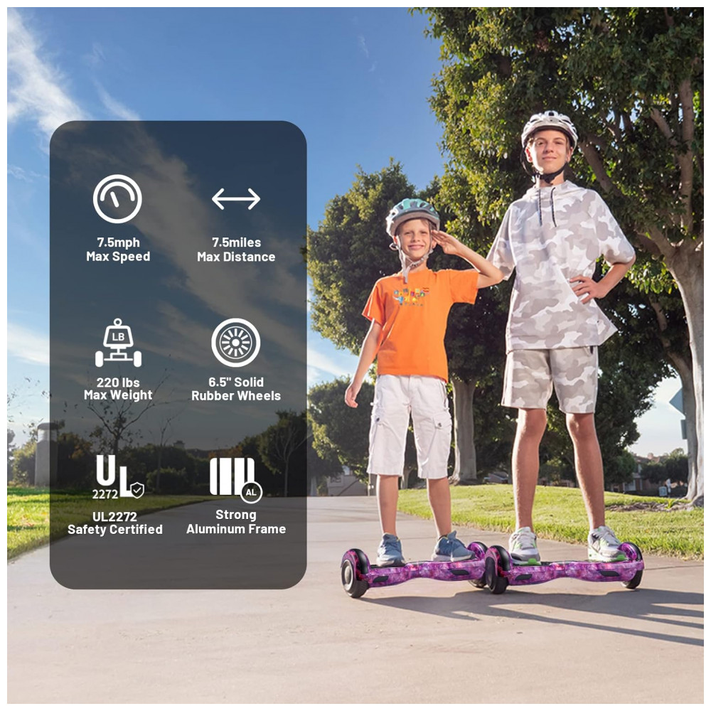 ECTQJ3KY1BR90B_3-1.jpg - Hoverboard SIMATE Galaxy Purple com Bluetooth Rodas Todo Terreno com Luzes de LED e Controle por App – Crianças e Adultos
