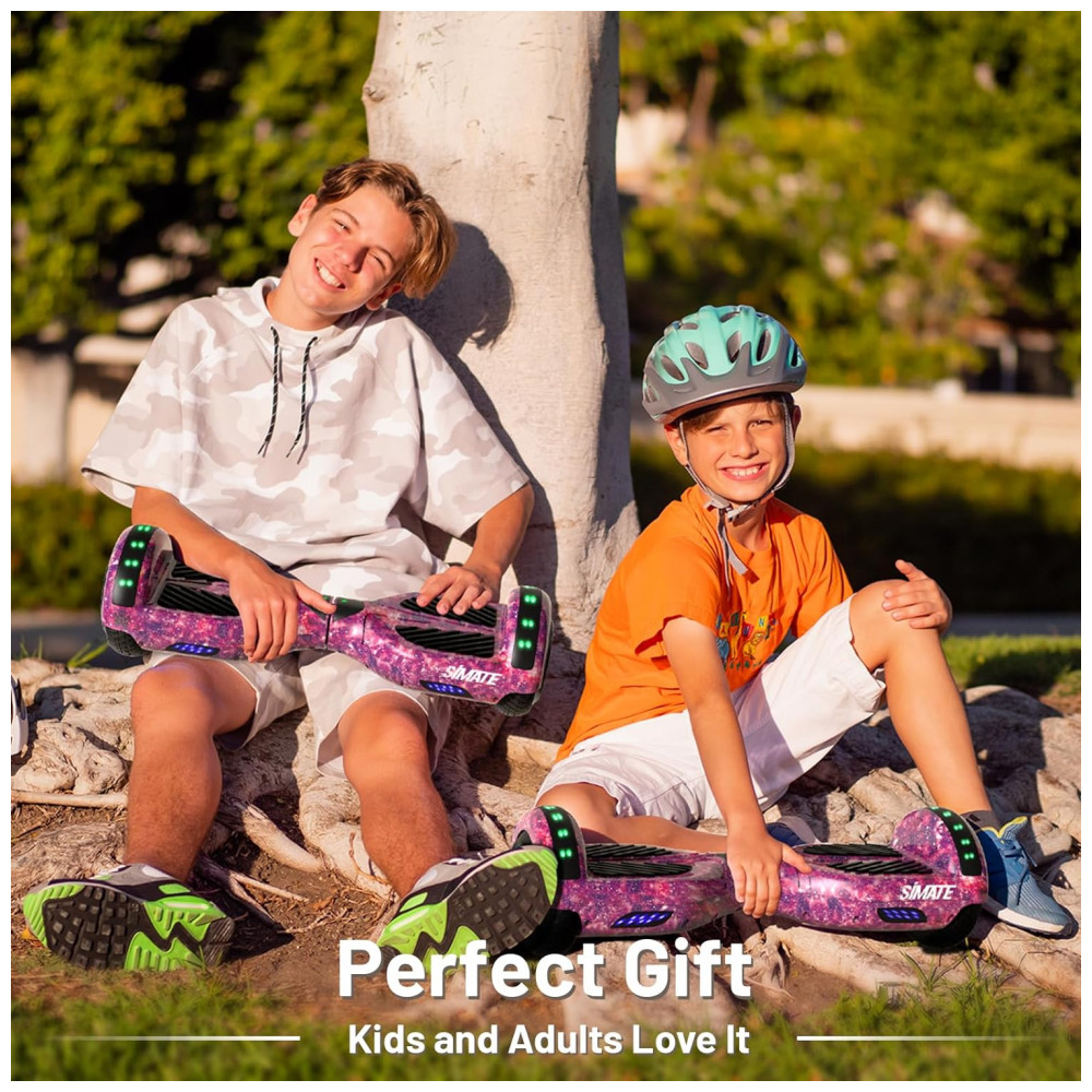 ECTQJ3KY1BR90B_5-1.jpg - Hoverboard SIMATE Galaxy Purple com Bluetooth Rodas Todo Terreno com Luzes de LED e Controle por App – Crianças e Adultos