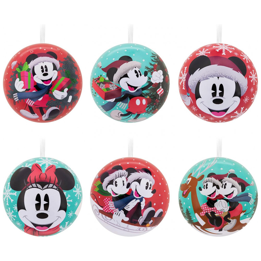 ECTQJ4XFMQZB0B_0-1.jpg - Conjunto de 12 Bolas Natalinas de Metal Hallmark Disney Mickey e Minnie Mouse