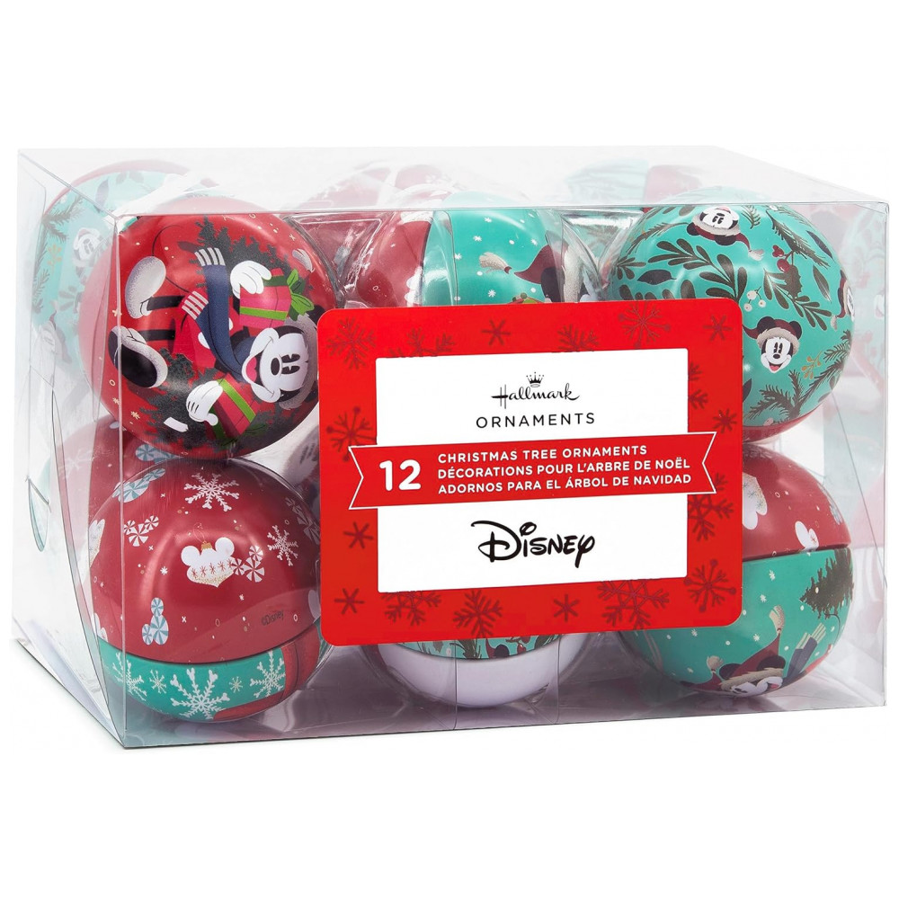ECTQJ4XFMQZB0B_2-1.jpg - Conjunto de 12 Bolas Natalinas de Metal Hallmark Disney Mickey e Minnie Mouse