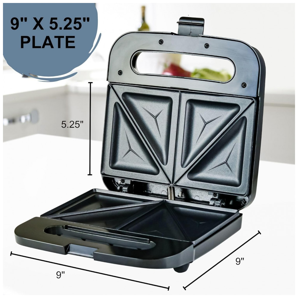 ECTQJ676NVM70B_5-1.jpg - Máquina de Sanduíche Elétrica OVENTE com Placas Antiaderentes, Luzes Indicadoras, Cabo Isolado, Fácil de Limpar e Armazenar, Perfeito para Preparar Ca