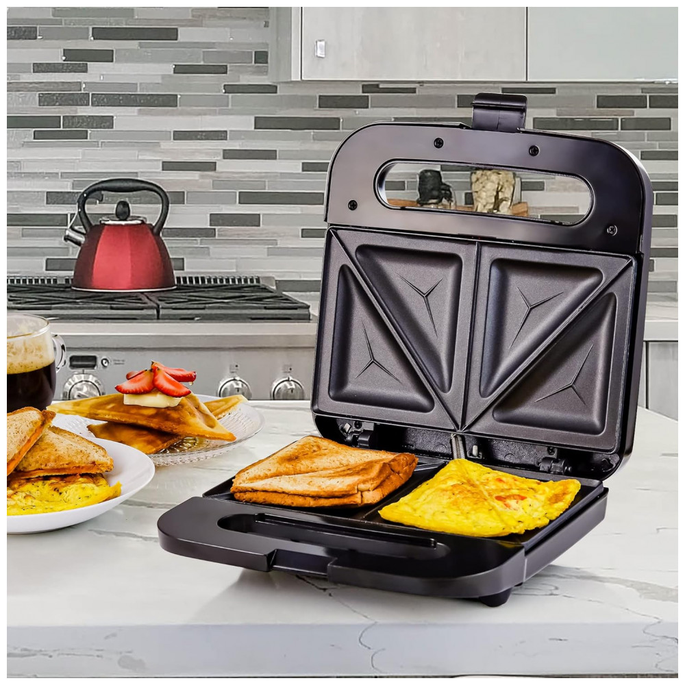 ECTQJ676NVM70B_8-1.jpg - Máquina de Sanduíche Elétrica OVENTE com Placas Antiaderentes, Luzes Indicadoras, Cabo Isolado, Fácil de Limpar e Armazenar, Perfeito para Preparar Ca