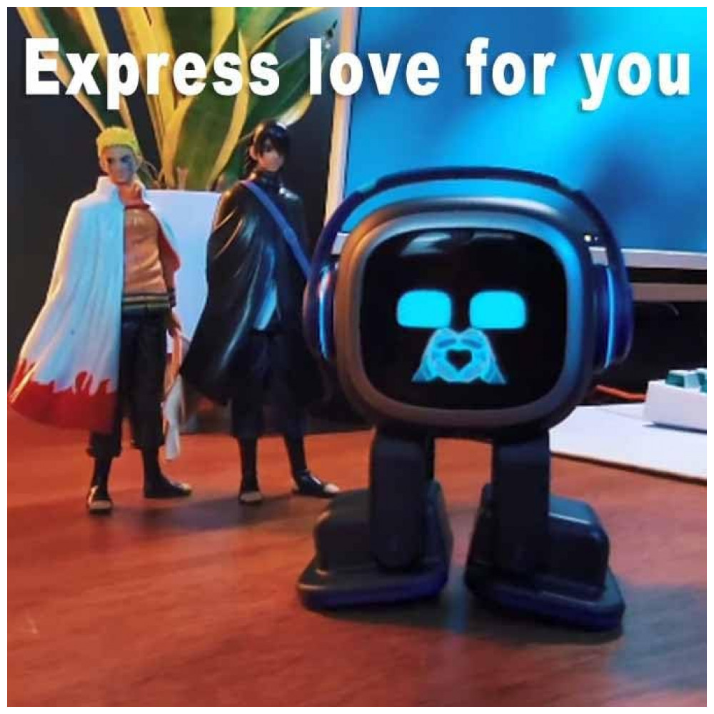 ECTQJ6LPJ8GD0B_6-1.jpg - Robô Companheiro Inteligente Preto e Prateado – EMOPET AI Desk Robot Companion Comandos de Voz Dança e Estação de Recarga