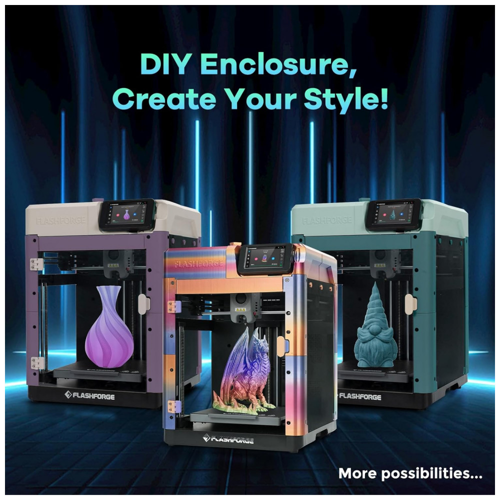 ECTQJ6LYN4HC0B_6-1.jpg - Impressora 3D FLASHFORGE Adventurer 5M com Nivelamento Automático, Impressão de Alta Velocidade até 600mm/s, Extrusora Direta a 280°C com Bocal Destac