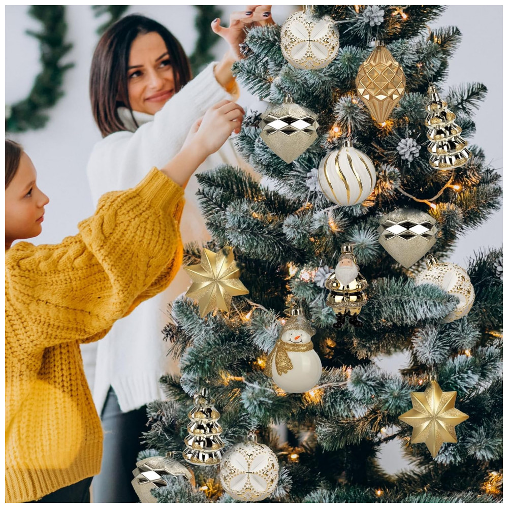 ECTQJGTS45VC0B_2-1.jpg - Conjunto de 9 Bolas de Natal Douradas para Árvore, com Temas Variados, Decorativas e Anti-quebra, Villa Como