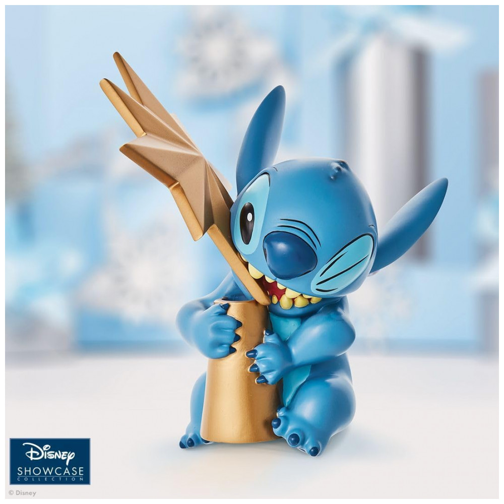 ECTQJHY591S90B_1-1.jpg - Topo de Árvore de Natal Department 56 Disney Lilo and Stitch com Estrela, Resina Esculpida, 21,6x17,1x8,5 cm Multicolorido