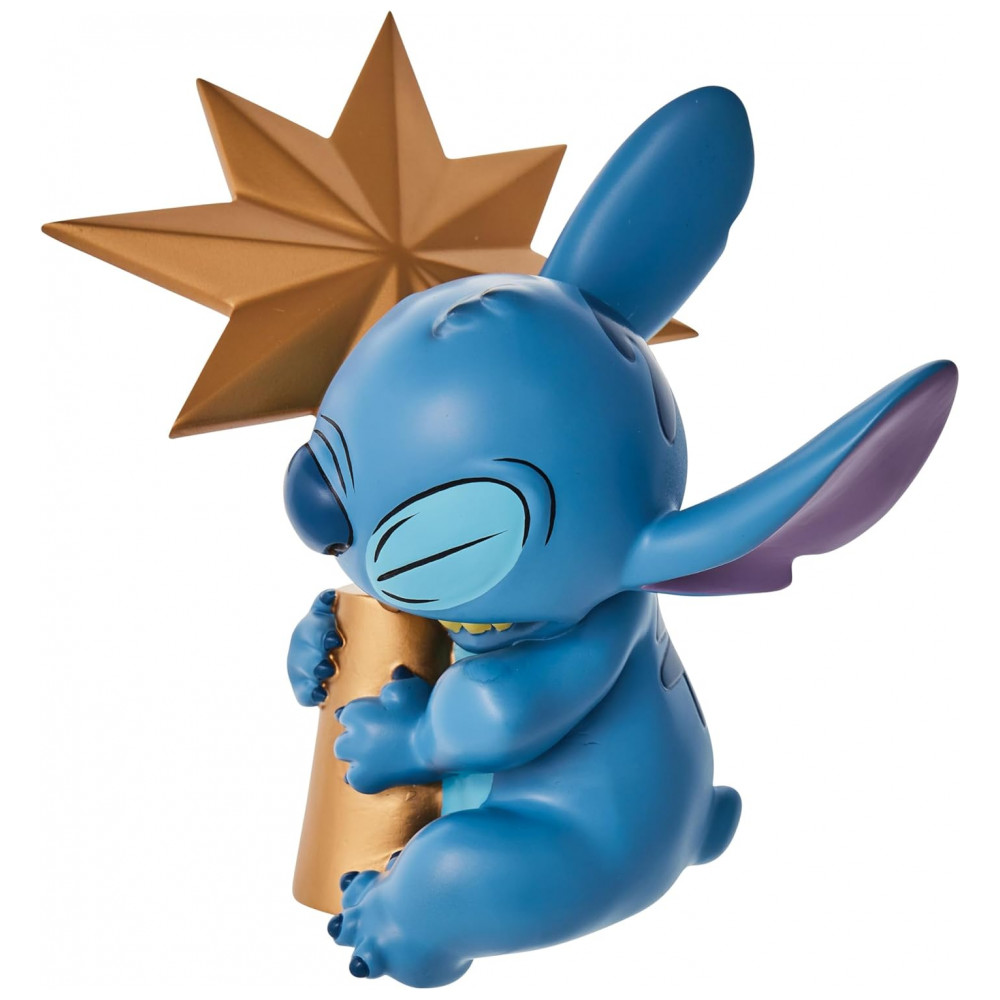 ECTQJHY591S90B_5-1.jpg - Topo de Árvore de Natal Department 56 Disney Lilo and Stitch com Estrela, Resina Esculpida, 21,6x17,1x8,5 cm Multicolorido